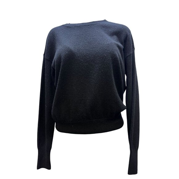 Vince Cashmere Sweater Black With Cutout Back M - Picture 1 of 5